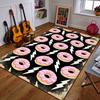 Pink Donuts and Lightning Pattern Rug Patterned Carpet a Non Slip Rug Suitable for All Seasons and Any Setting, Gift