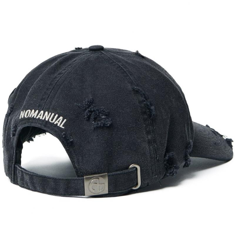 Nomanual Slash Ball Cap   Washed Black