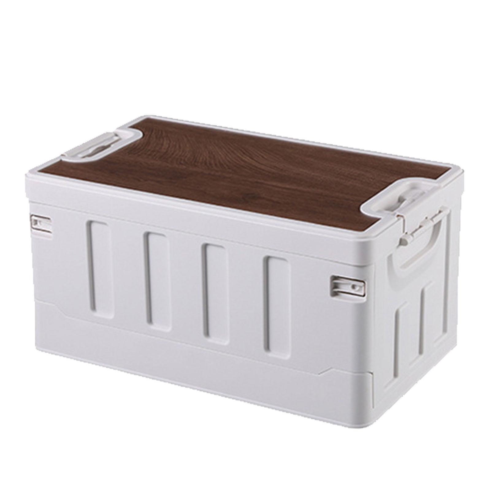 

35 л Ящик для хранения для кемпинга на открытом воздухе Большой вместимости Переезд Путешествия Разное Сундук Универсальный Ящик для хранения в багажник автомобиля Портативный кейс белый