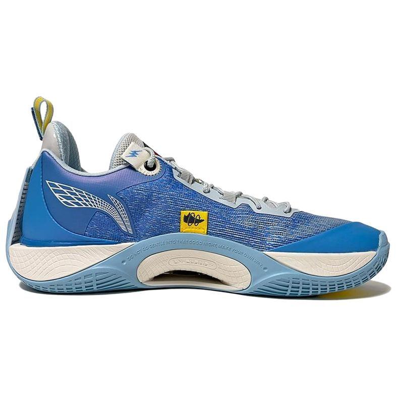Li Ning Shadow 5 Cushioning Slip Resistant Low top Basketball Shoes Men's Blue ABPU009-8