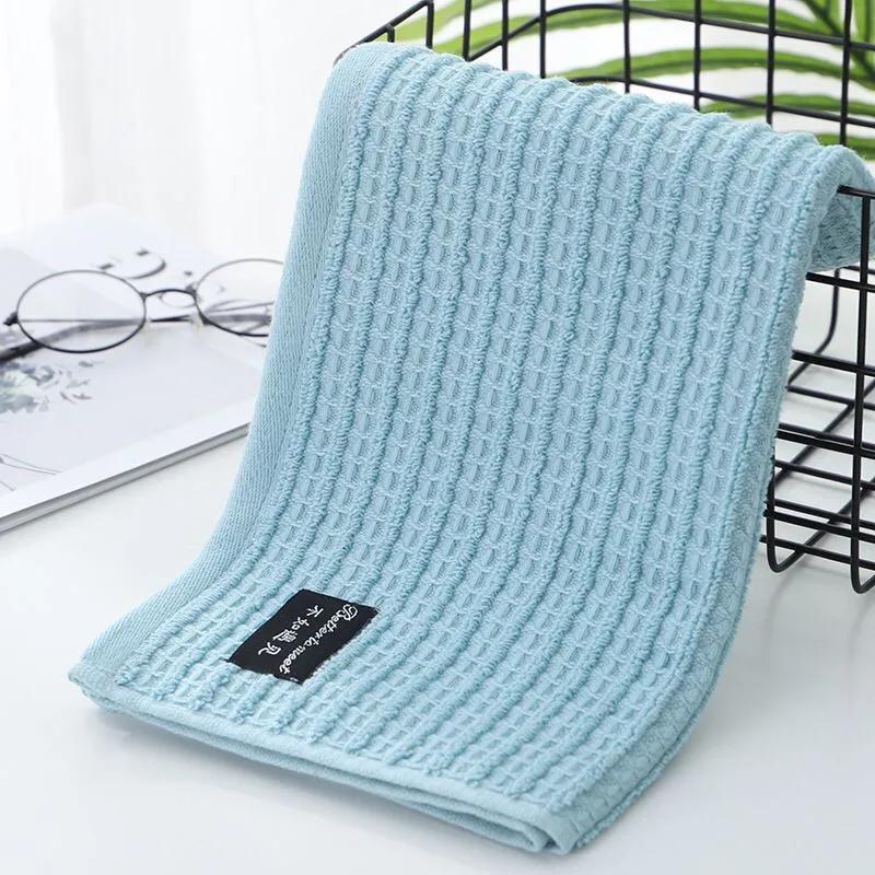 1Pc 35x75cm Simple Solid Color Cotton Breathable Soft Absorbent Adult Bathroom Hand Towel