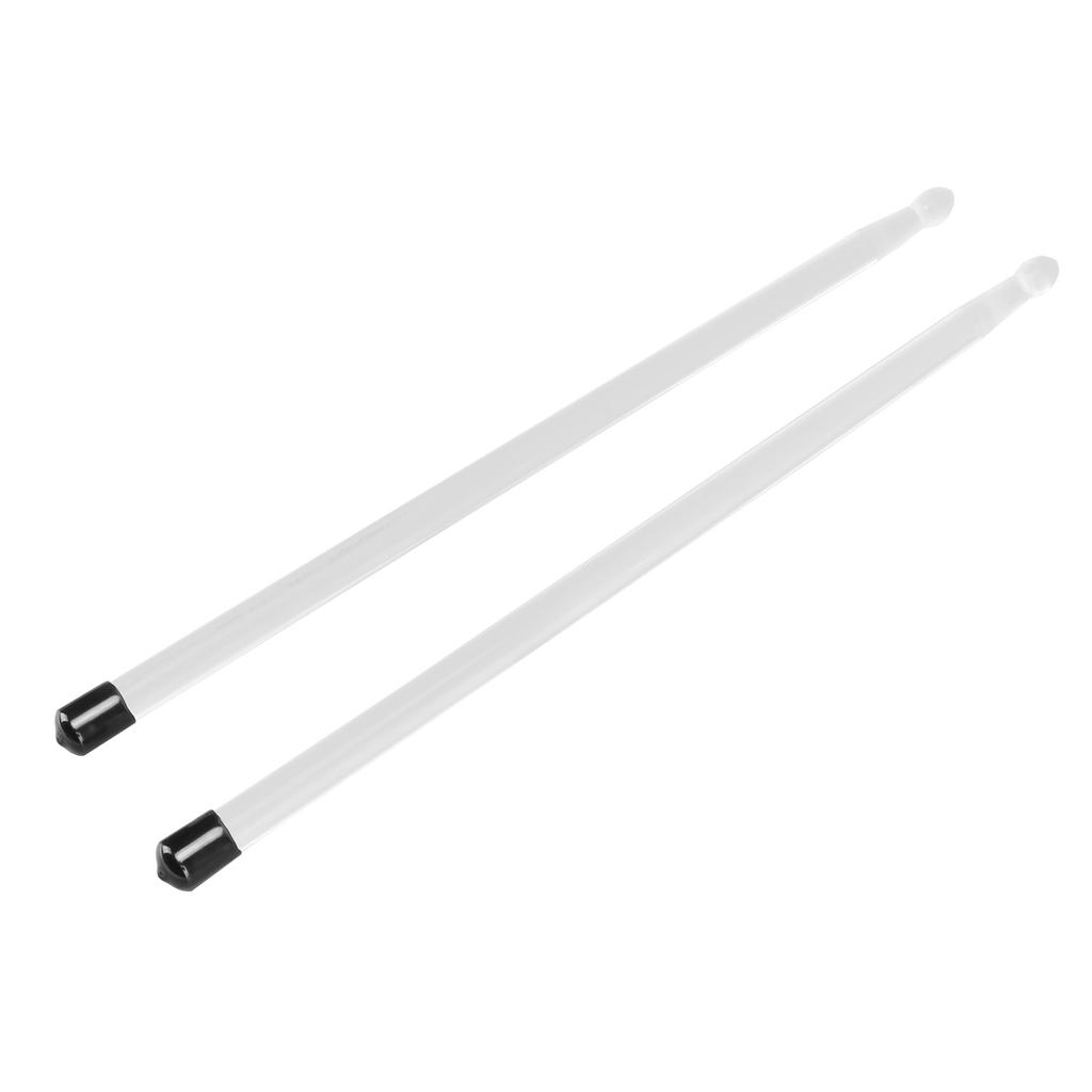 2Pcs Bright Drumsticks Acrylic Transparent Drum Sticks for Jazz Drums Stage Performance