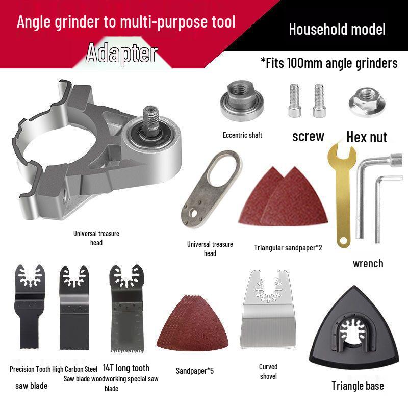 Universal Angle Grinder Conversion Kit: Electric Chisel & Grooving Tool for Woodworking