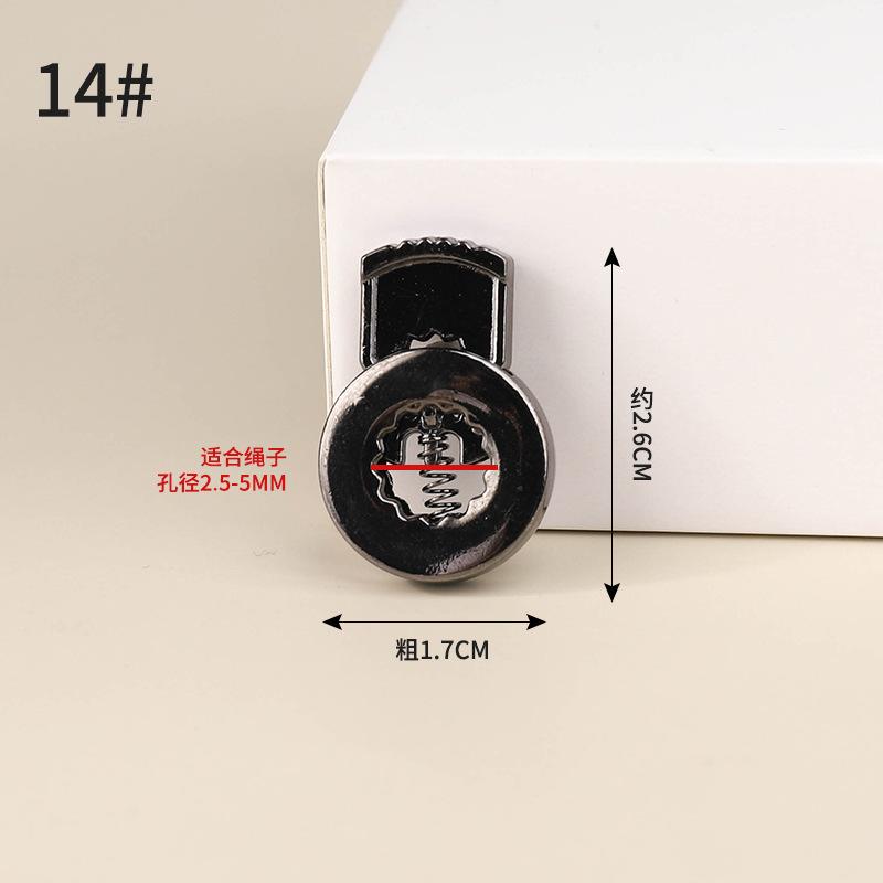 Metal Double-Hole Spring Buckle Pig Nose Buckle Trouser Foot Closure Elastic Buckle Down Jacket Sweater Rope Buckle