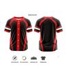 Customizable Men Spirit Button Baseball Jerseys Hip Hop Baseball T-Shirt Sublimation Printed Name Number Logo Uniforms ZB3924