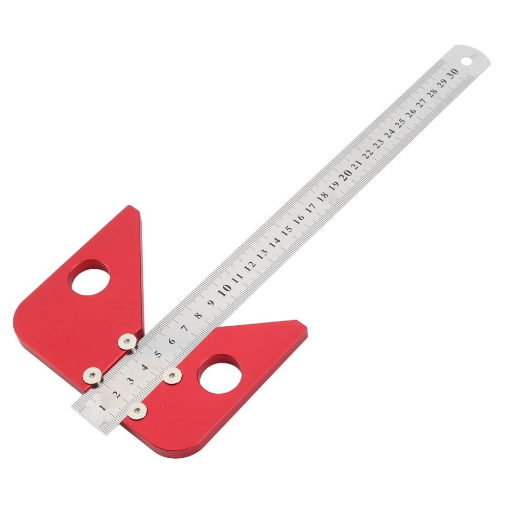 45/90 Degree Center Finder Tool Aluminum Alloy Center Scribe  Woodworking Layout and Marking