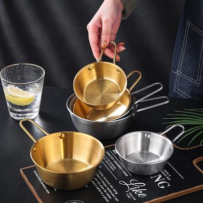 Stainless Steel Korean Style Multipurpose with Handle Bowl Cuisine Fruit Salad Bowl Induction Cooker Heatable