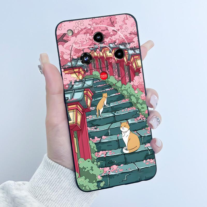 Cute Cartoon Case For ZTE Nubia Focus 2 5G Coque Printing Shell Fundas Protective Cover Soft Silicone Black Casing Capa