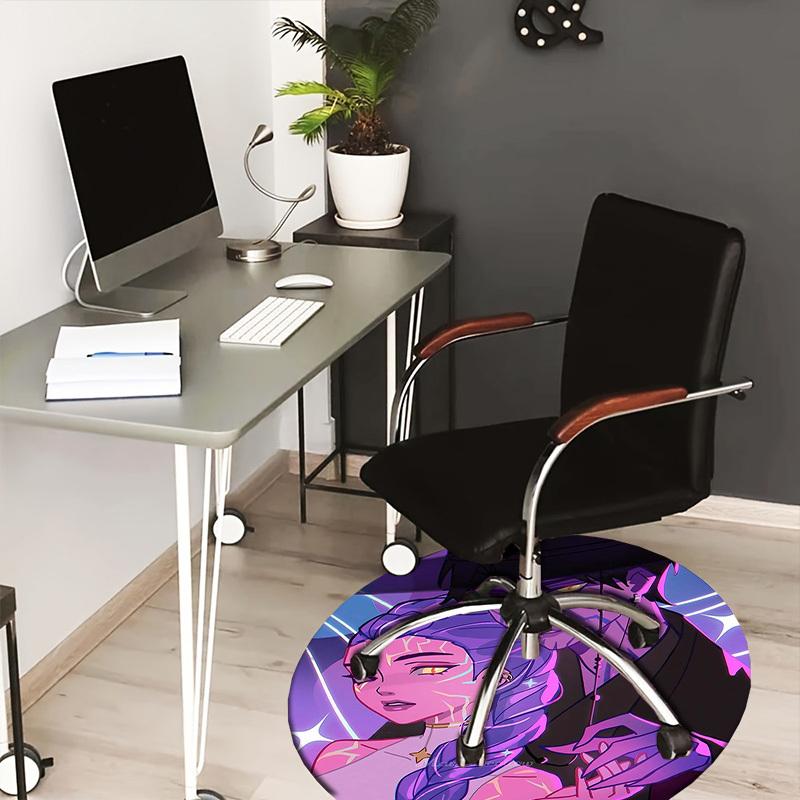 

1pc Vibrant Fantasy Couple Round carpet, Made of Polyester,Perfect for Decorating Office Chairs, Living Rooms,fplt110 80cm by 80cm