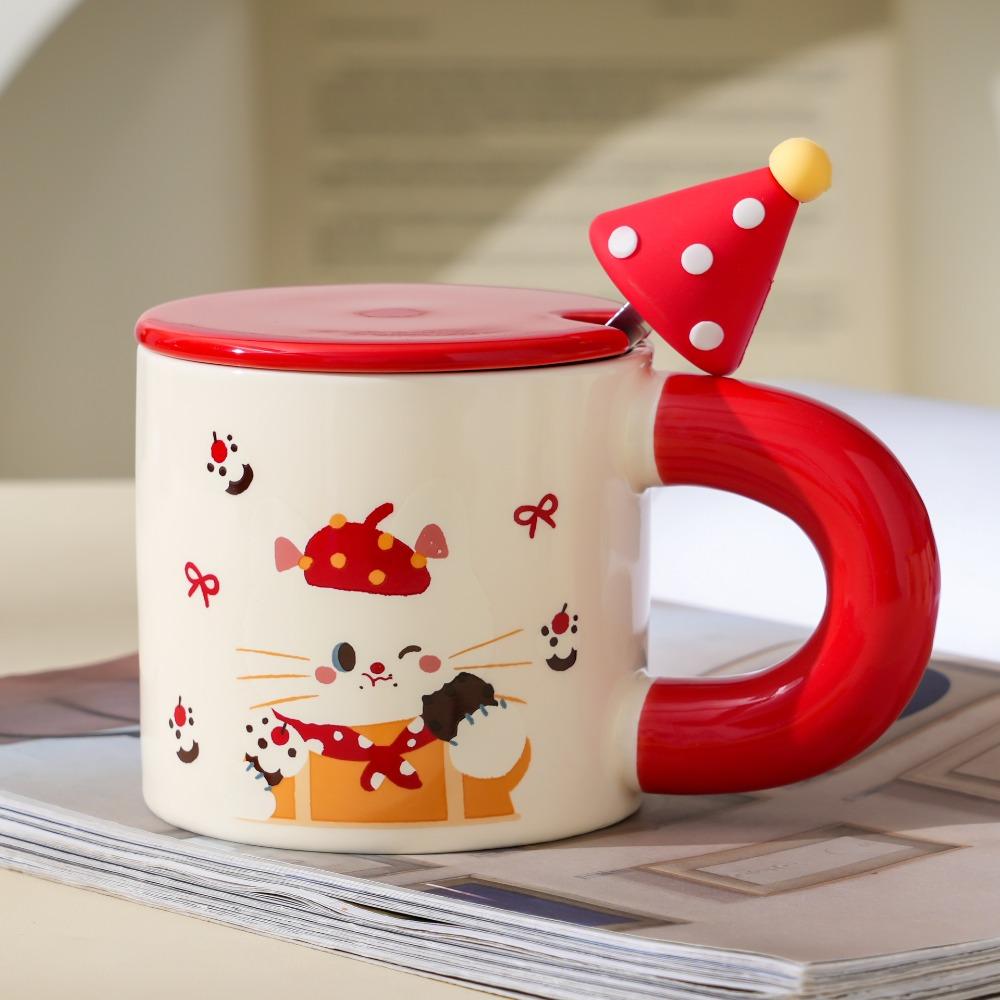 Creative cute bread cat mug personalized ceramic drinking cup high value simple souvenir coffee cup