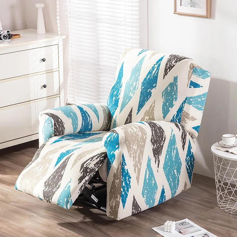 Spandex Recliner Chair Cover All-inclusive 123 Seat Chair Covers Printed Single Sofa Slipcovers Stretch Armchair Slipcover 1 Seat 5690₽