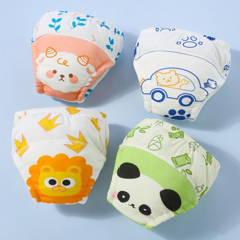 Reusable Cotton Potty Training Underwear Anti Leak Protection Comfortable Washable Toilet Learning Pants For Baby