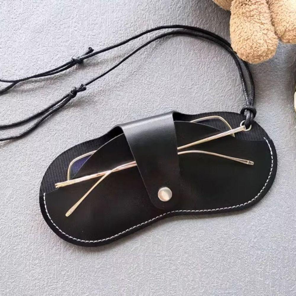 Halter Sunglasses Storage Clip Solid Color Eyeglasses Case Glasses Storage Bag  Sunglasses Pouch