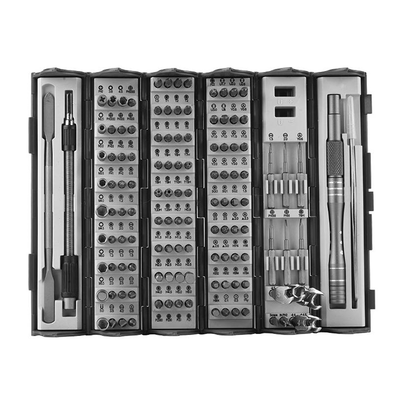 128 In 1 Precision Screwdriver Set Magnetic Screw Nuts Bits Multi Functional Household Repair Tools Kit For Laptop
