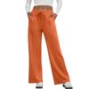 Women's Fashion Loose-Fit Solid Color Pocketed Elastic Waist Drawstring Sweatpants