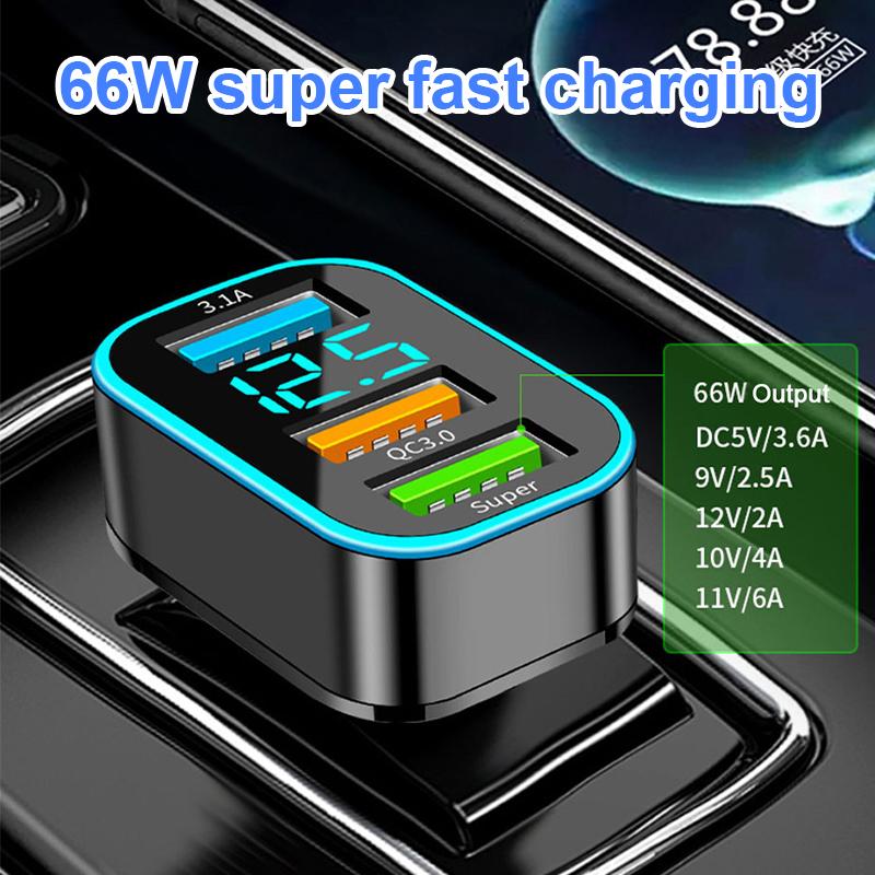 SEAMETAL Car Charger Fast Charging DC12V 24V USB Auto Charger QC3.0 PD Super Fast Charging Phone For Iphone Huawei Xiaomi OPPO