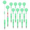 PATIKIL 10pcs Bead Pens Retractable Badge Reel Bead Pens Bulk Beads Ballpoint Pens Black Ink DIY Making Worker Waitress Writing Instrument Mint Green