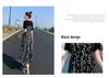 Hepburn Style Women's Floral Patchwork Midi Dress - Elegant High Waist Slimming Skirt for Summer 2026