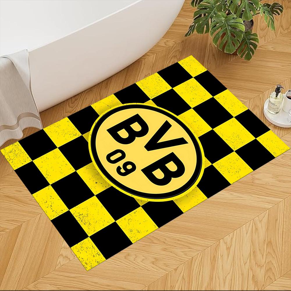 Borussia Dortmund Passion Anti-slip Rug Soft Plush Non-slip Bottom Pet-friendly Living Room Retro American Style Birthday Gift for Family