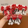 Ancient Style Children's New Year Hairpin Princess Wig Braid New Year Bow Hairpins Plush Ball Ribbon Tassels