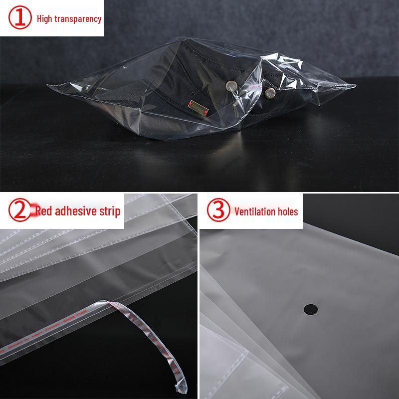 

Transparent Self-Adhesive OPP Bag - Thickened Plastic Packaging with Sealing Sticker 5*9(7+2)*5 wires (100 pcs/pack)