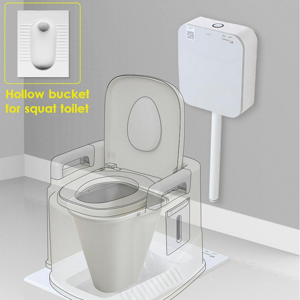 2 Colors Portable Toilet Seat Old Pregnant Woman Home Bath Indoor Potty Commode 23 X 22 X 20Inch