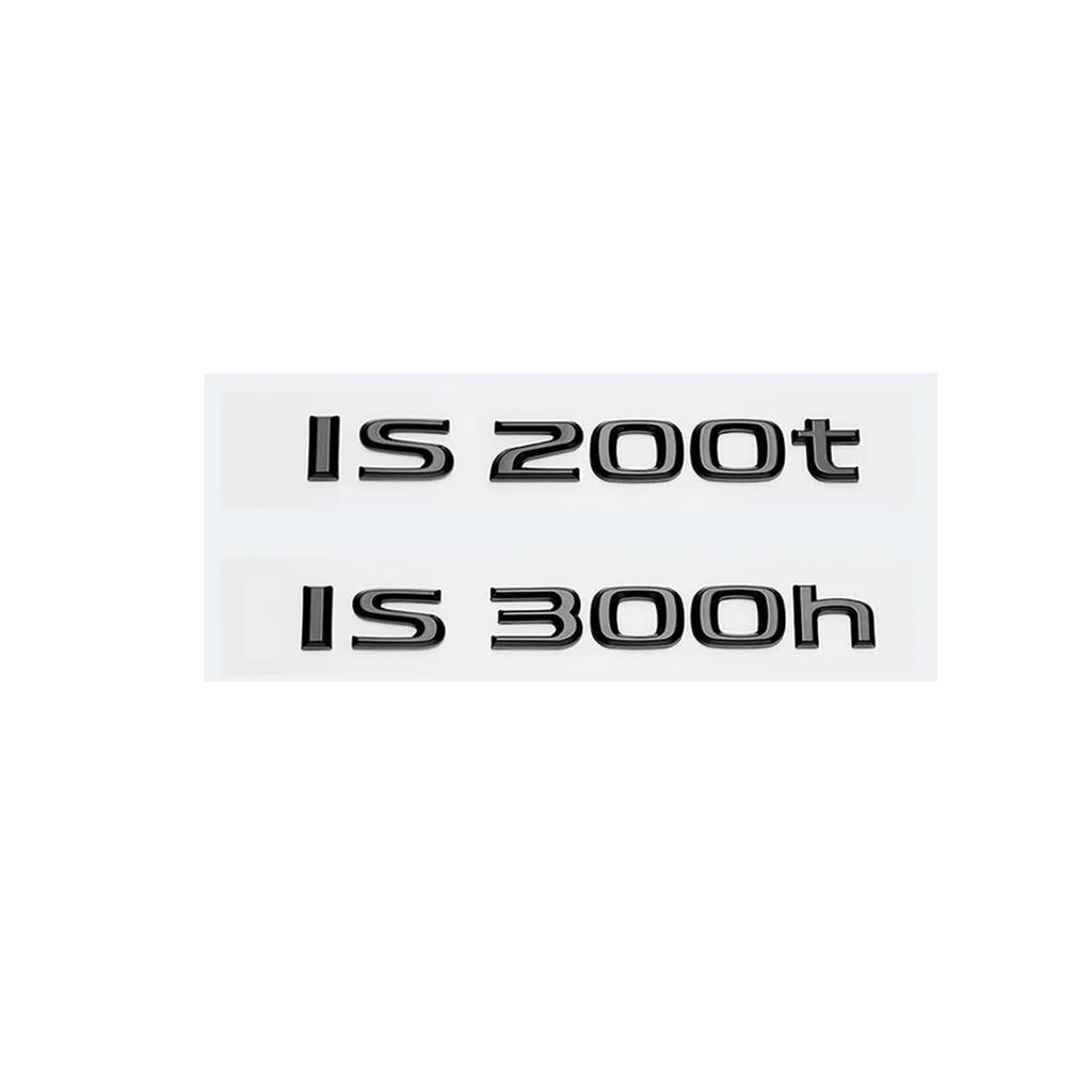 3D ABS Black Letter IS200 IS250 IS300 IS350 IS300h IS200t IS500 Emblem Car Trunk Logo Badge Accessories (IS200t)