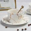Gilded Marble Texture Ceramic Cup&saucer Dining Table Coffee Cup Milk Tea Mugs Afternoon Tea Teacup Fruit Juice Container