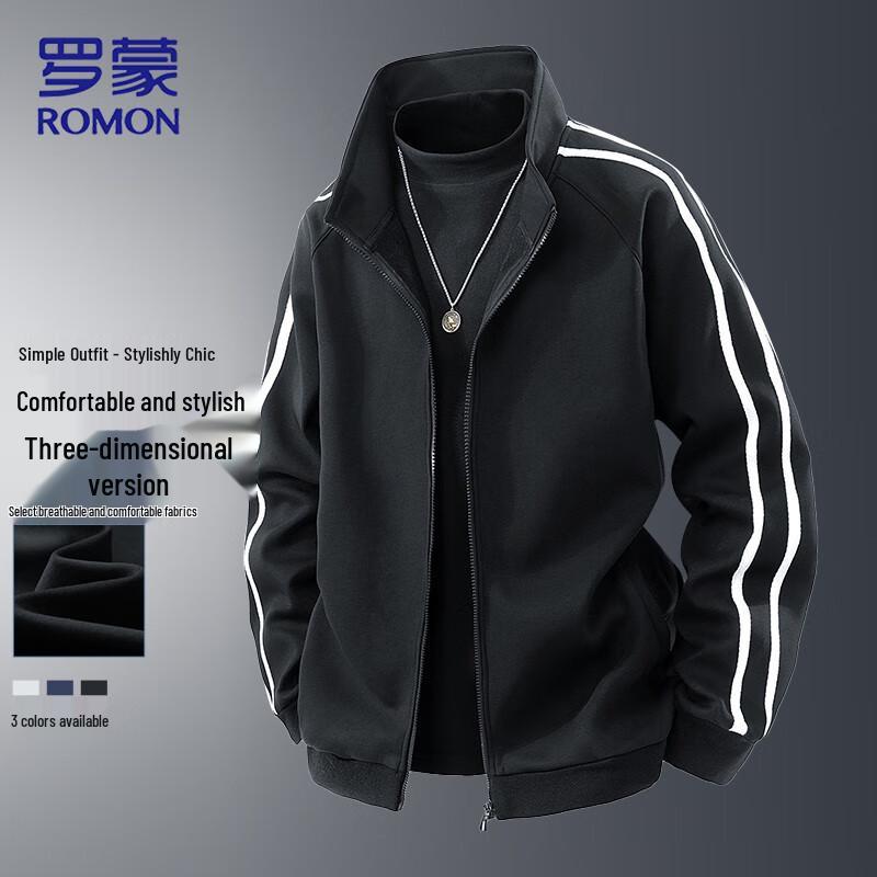 ROMON Men's Autumn Winter Stand Collar Sports Jacket
