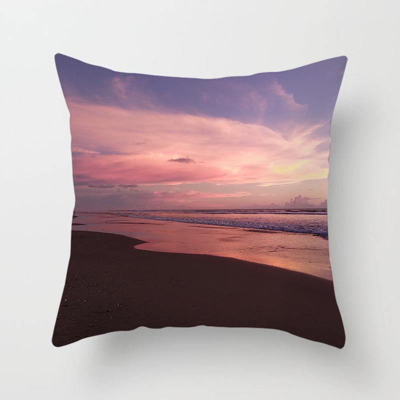 Natural Landscape Sunset Scenery Pillow Cover Sofa Decoration Car Office Seat Cushion Cover Room Pillow Cover Home Decoration