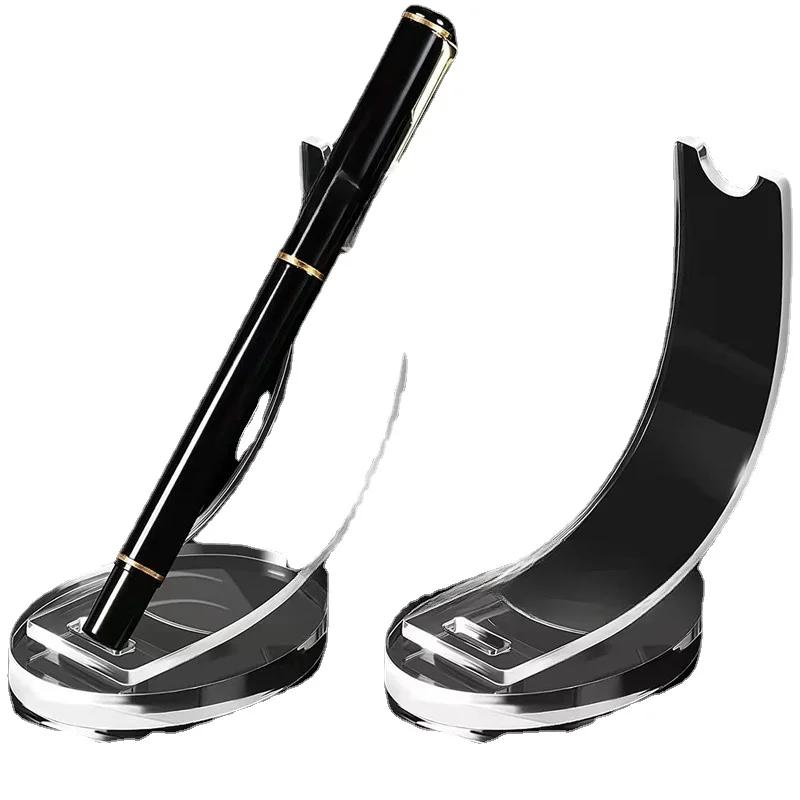 2pcs Acrylic Pen Display Stand Black Color Pencil Display Holder Makeup Brush Holder