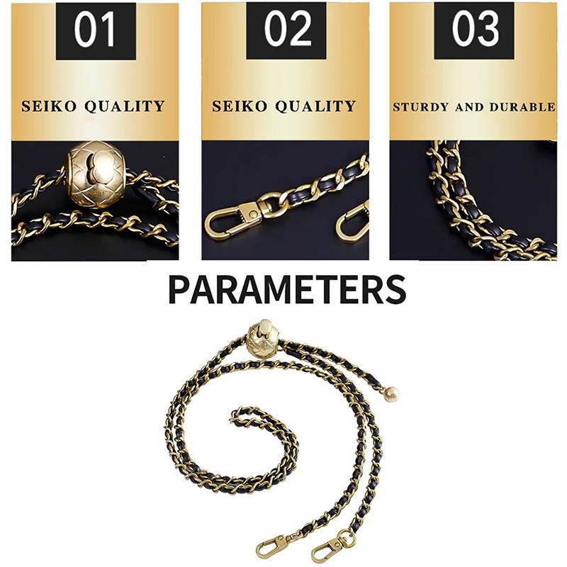 Geldbörsen-Kettenriemen, verstellbar, PU-Leder, Eisen-Geldbörsenkette