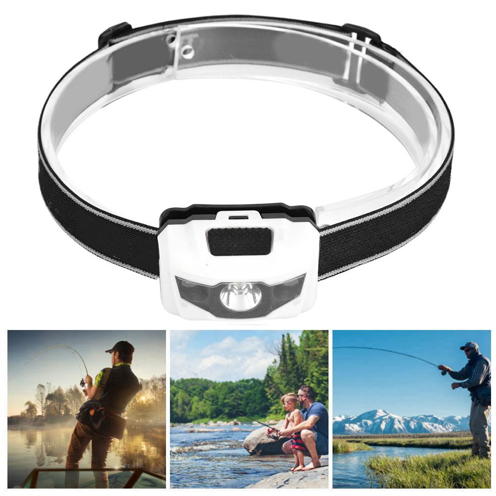 3W LED Stirnlampe Rotes und Weißes Licht Angel-Stirnlampe für Outdoor-Aktivitäten Picknick Wandern Bergsteigenweiß