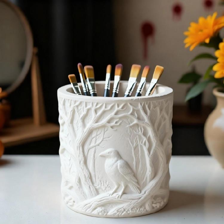 Crow Silicone Mold Resin Crafts Moulds Planter Flexible Reusable Mold for Creating Unique Decorative Items and Gifts