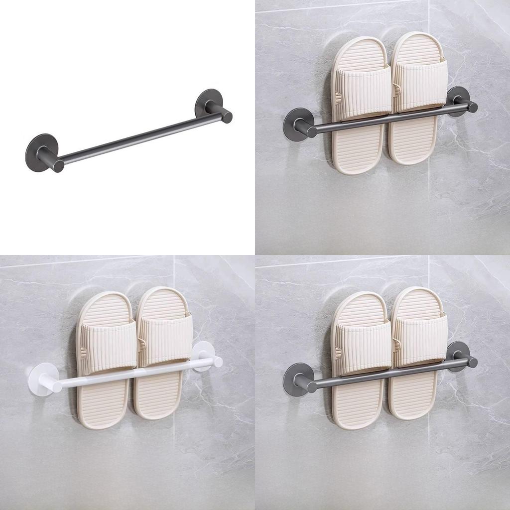 Space Aluminum Wall Mount Shoe Rack For Bathroom With Waterproof Adhesive Installation Modern Design For Home Organization