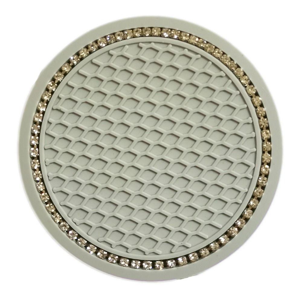 10 PCS Rhinestone Cup Holder Round Anti-slip Mat Durable Drink Pad Car