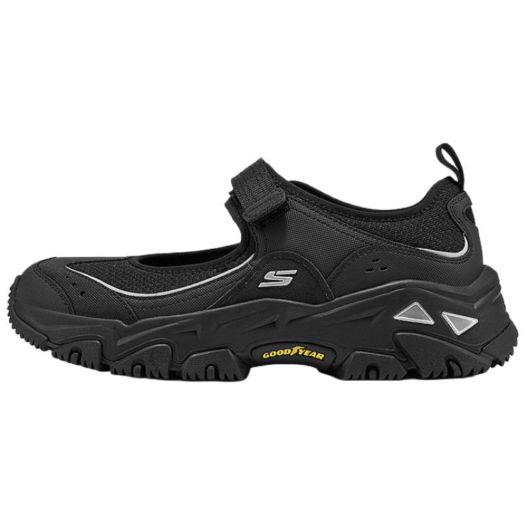Skechers DLites Hiker Comfortable Versatile Mary Jane Shoes Women shoes Black 180211-BKSL 38