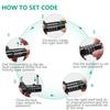 4 Digit Combination Padlock Resettable Padlock with Steel Cable Rope Waterproof Cable Lock Gate Locks for Gym Suitcase Bag Bike