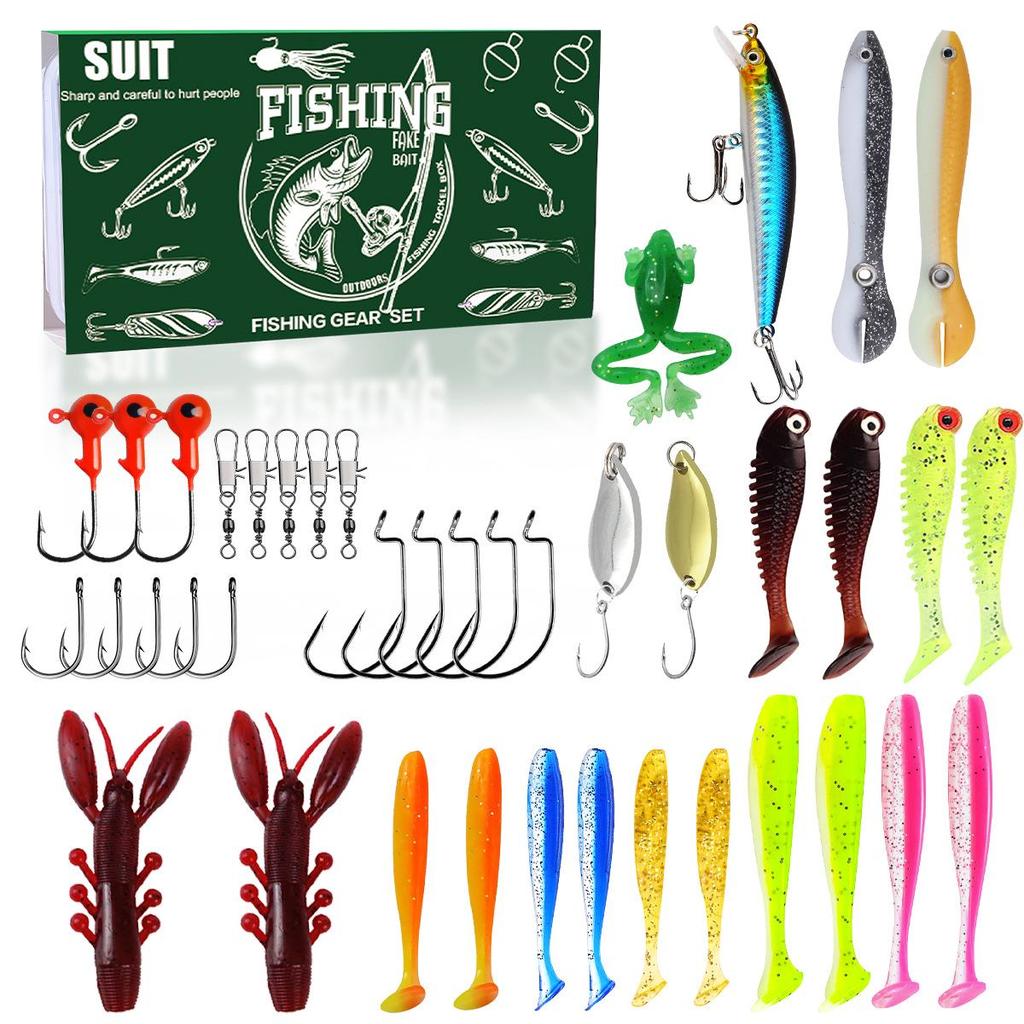 Creative Christmas Fishing Lure Set: Freshwater Trout, Bass & Salmon Hard Baits with Hooks