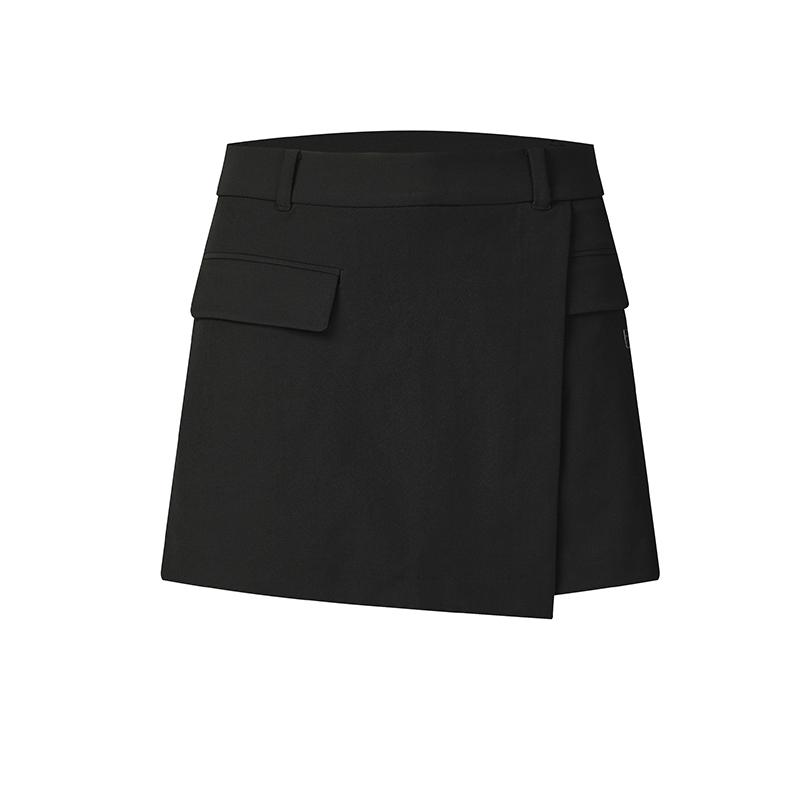 

Fila Повседневная спортивная юбка серии Golf, мягкая удобная юбка средней длины, в стиле рабочей одежды, женская юбка A11W535308F-BK L