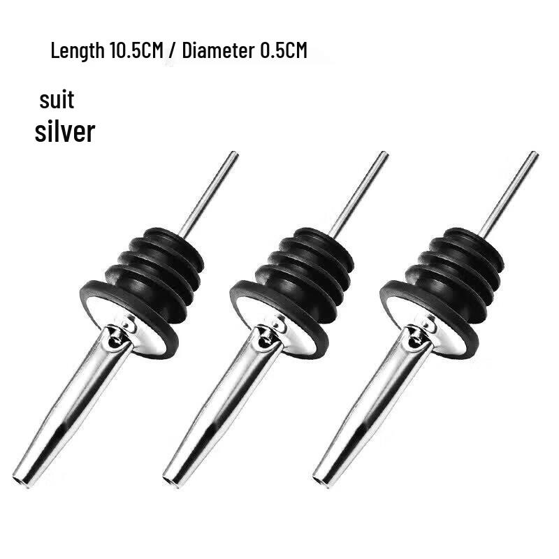 Stainless Steel Fancy Bartending Pourer with Stopper