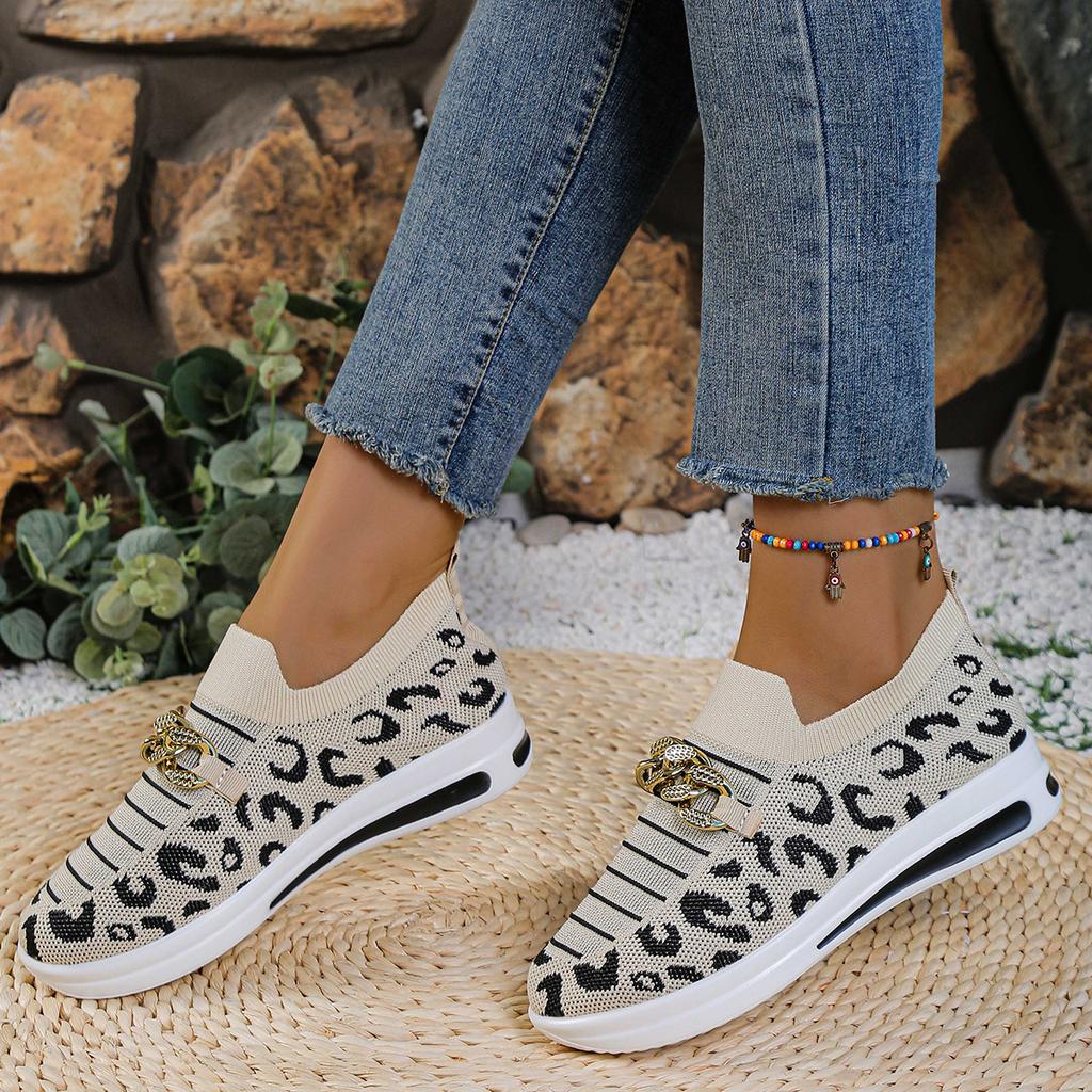 Fashion Plus Size Shoes for Women Spring Autumn Mesh Breathable Comfortable Slip on Platform Flats Sneakers Causal Women Shoes 36-43