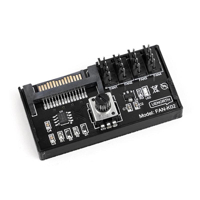 

Four Port Servers Fan Speed Regulator with Synchronized PWM Adjustment for Data Center Computer DIY Builds 1