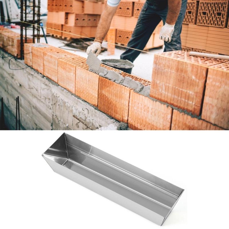 14'' 16'' Steel Mud Pans Sheared Edges For Easy Cutter Cleaning Rustproof Drywall Mud Pans Plastering Tool