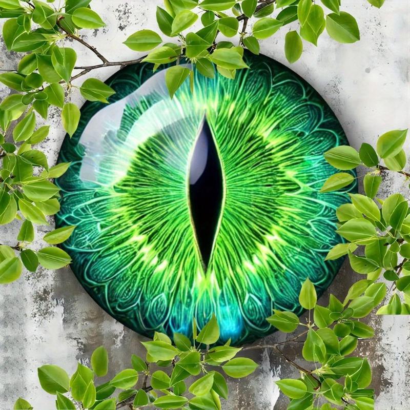 Hexenbesen Halloween Schild, Runde Aluminium Wandplakette 20x20cm