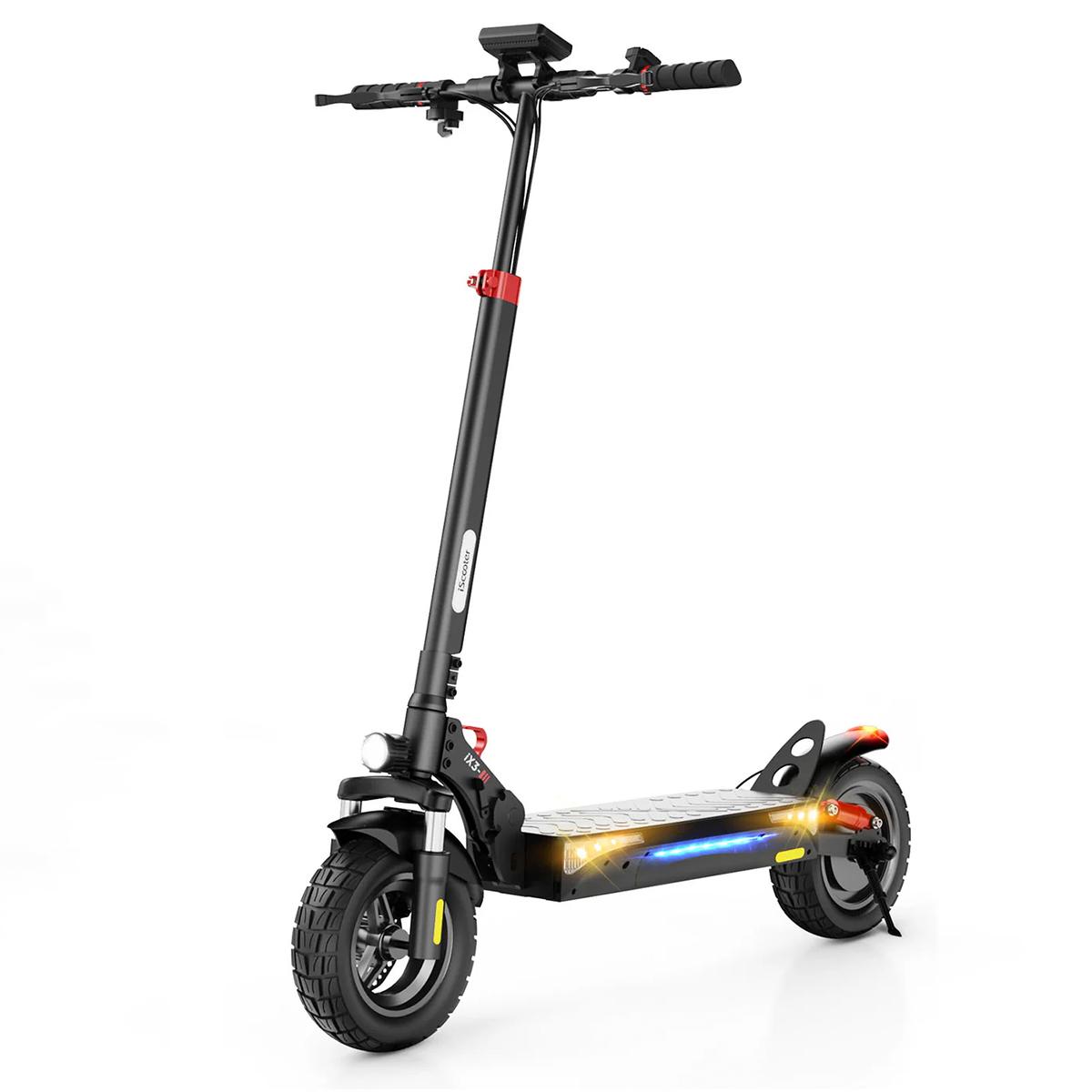 Elektrische Scooter Opvouwbaar iScooter 10  800W Motor 48V 10AH Max Bereik 40Km Belasting 120Kg Zwart ix3 zwart
