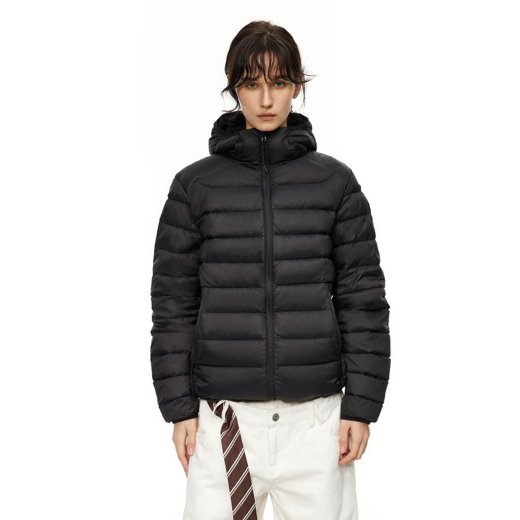 Winter neue gerippte Daunenjacke mit Kapuze dünnes Oberteil verdickt leicht wattierte Jacke Jacke lockere warme Innenjacke