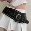 Women's Wide Retro Punk Style Belt: High-End, Fashionable, Versatile, Decorative Accessory for Trendy Skirt Pairing.
