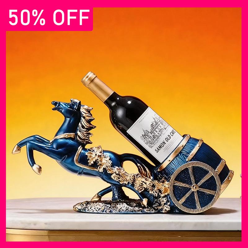 Collectibles Sculpture Chinese Luxury Carriage Wine Cabinet Decoration Creative Popular Animal Ornaments High End Wine Rack Gift