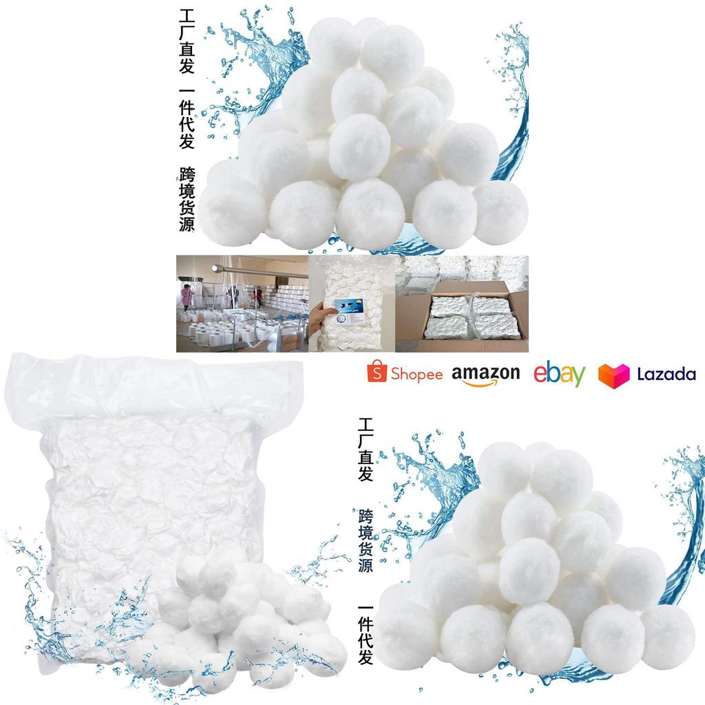 Water Filtration Media With White Fiber Ball For Pool And Aquarium Purification